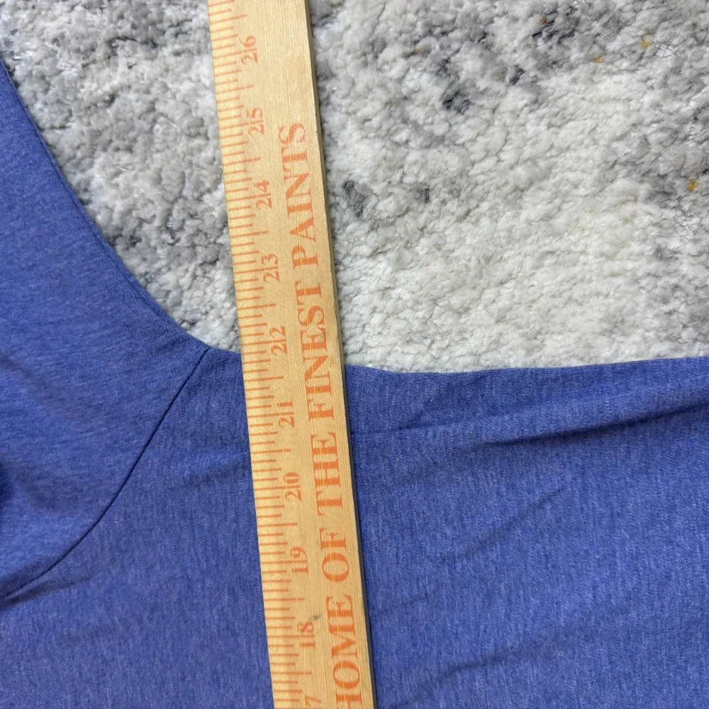 Polo‎ Ralph Lauren Mens Blue Long Sleeve Polo Shirt Heathered Jersey Suede Trim